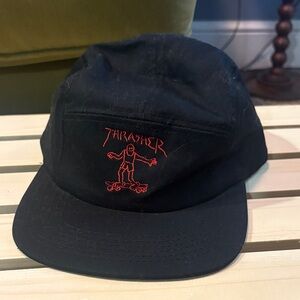 Thrasher Black Cap with White Logo